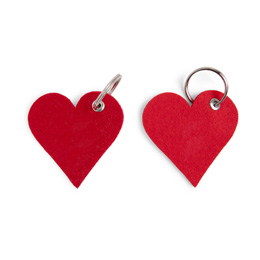 Muster Schlüsselanhänger Herz, Filz