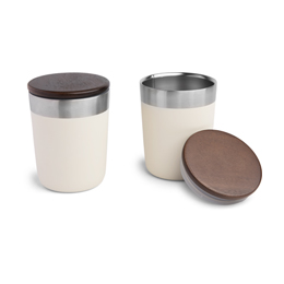 Muster MoLu Thermobecher Edelstahl mit Holzdeckel