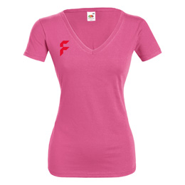 T-shirt Basic för dam med V-ringning