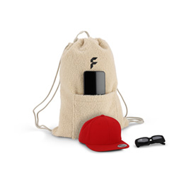 Turnbeutel aus Teddystoff