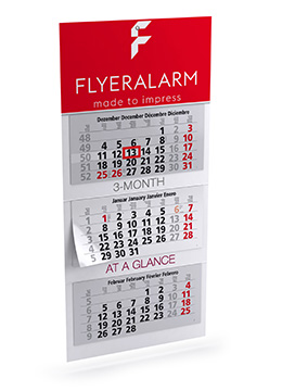 3-maand kalender (variant met meerdere blokken)