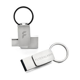 USB-sticks OTG met metalen hanger en sleutelring