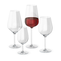 Échantillons de verres à vin rouge