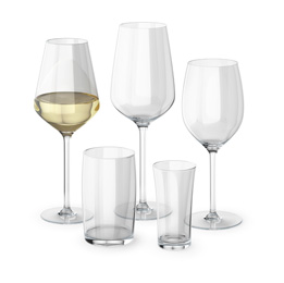 Échantillons de verres à vin blanc