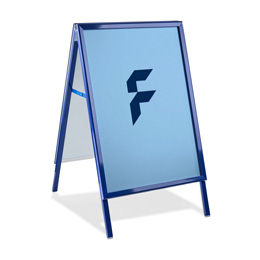 Kundenstopper Klassik blau