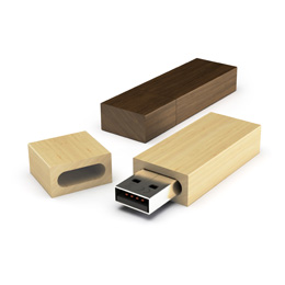 Produktprøve på USB-nøgler af træ
